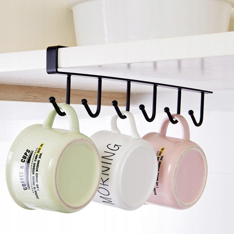 Clothes Cups Hanger Metal Hooks White