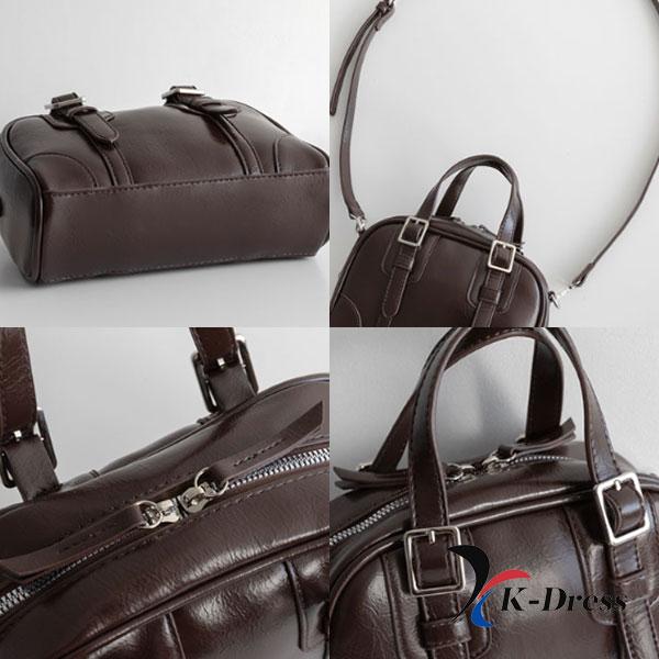 Mini-Umhängetasche „Boston“ mit zwei Schnallen (2 Farbe)