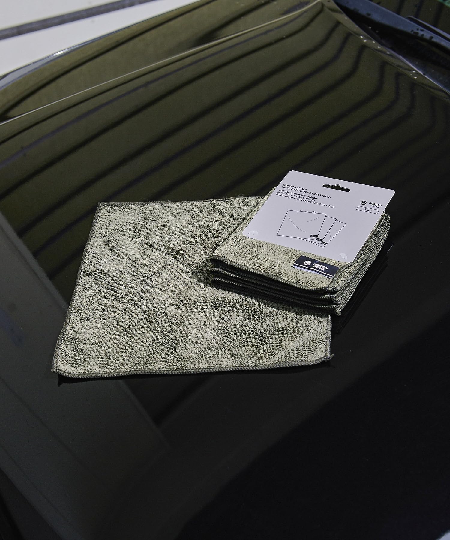 GORDON MILLER Microfiber Cloth, 3-Pack, Small S size оливковый