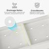 HDPE Raised Planter Box Outdoor Rot-Resistant and Non-Cracking Rectangle Planter 29.5 14.4 9.8 In White with Drainage Holes for
