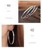 925 Silver Large Circle Hoop Earrings 3/4/5/6M For Women's Wedding Fine Fashion Jewelry Accessories Party Gifts