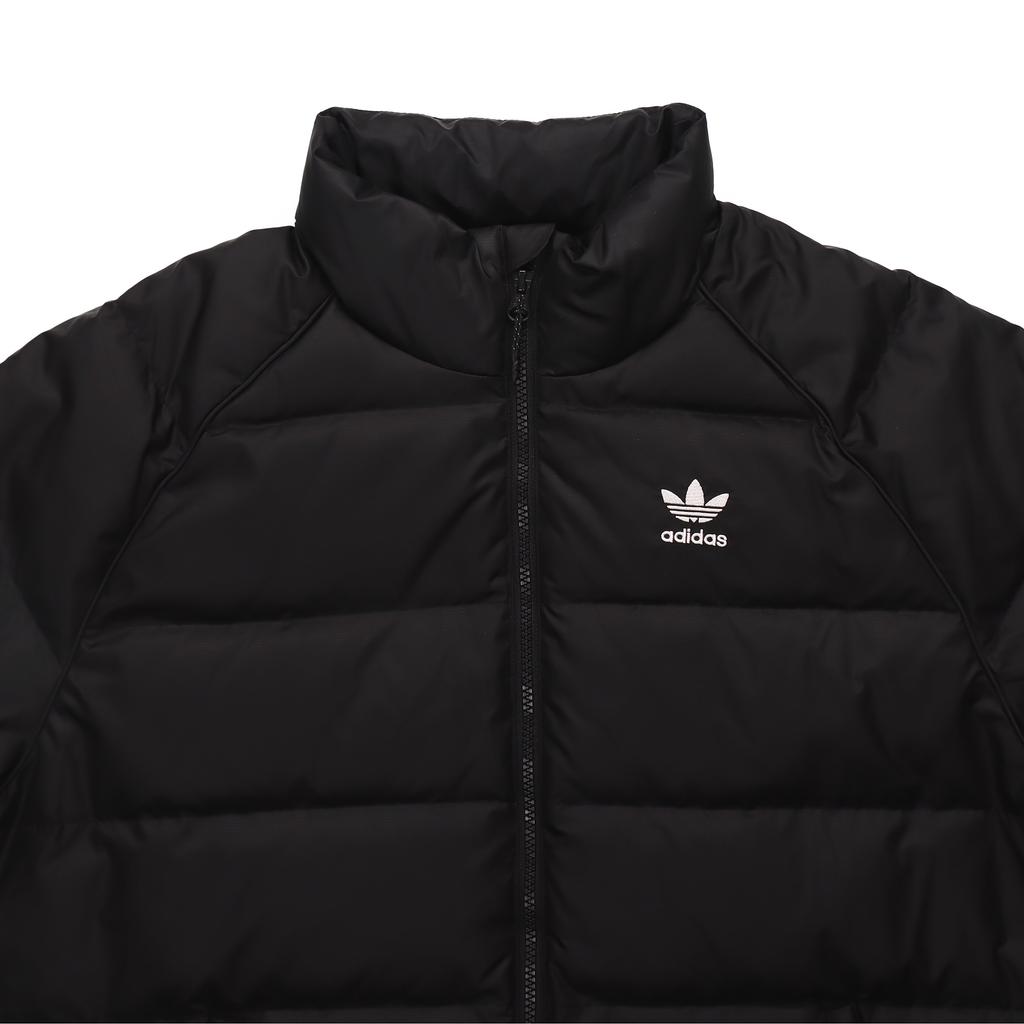 Adidas Originals Solid Color Warm Zip-Up Collar Down Jacket For Winter Men Outerwear Black ED5837
