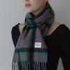 Tatiana Check Soft Lambskin 100% Wool Muffler MF8005 Green