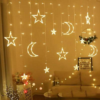 Samsung LED Vorhang Lichterkette - Sterne & Mond Dekoration für Festivals