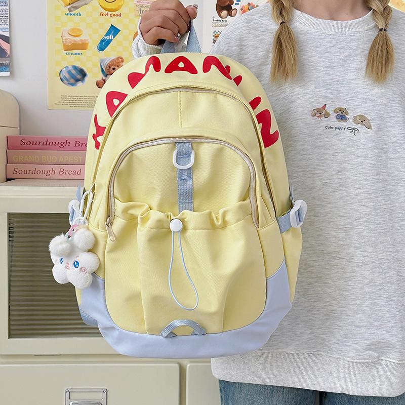 Schoolbag high value soft girl girl backpack Korean version ins small fresh junior high school large capacity student schoolbag backpack