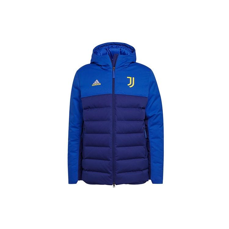 adidas Zipper hooded Colorblock Down Jacket Blue Men s GR2903 L