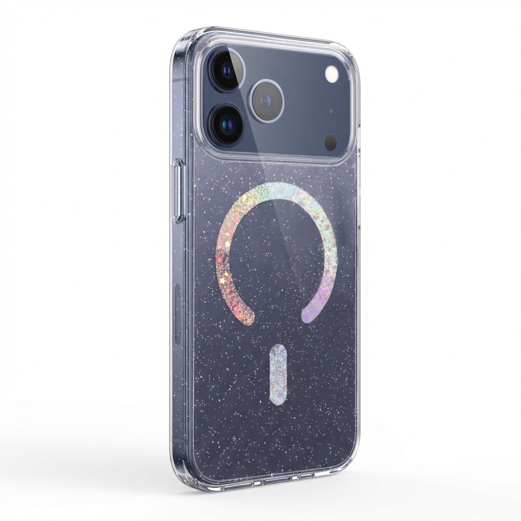 

Star Magnetic Glitter Transparent Phone Case for Apple 17/17 Air/17 Pro/17 Pro Max IP 13 Promax