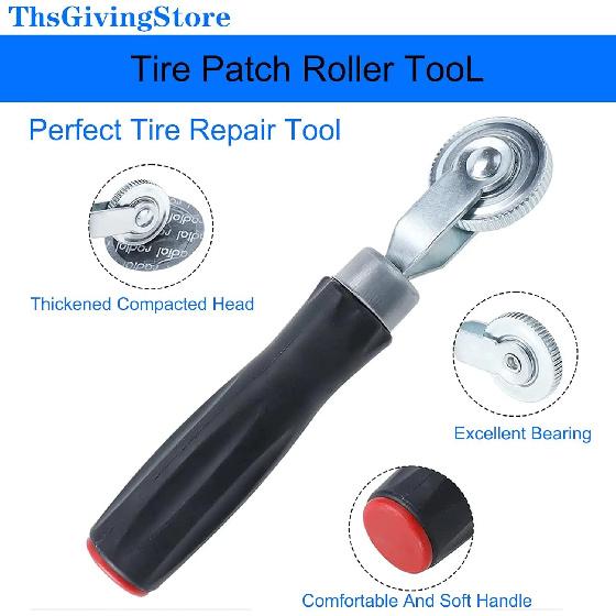 70PCS Tire Patches Kit, Inner Tube Patch Kit, Include Tire Patch Roller, Rubber