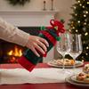 Bowknot Wine Bottle Cover Bow Ruffled Beer Bottle Cover Holiday Decoration  Halloween Christmas