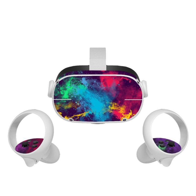 Oculus Quest 2 Защитная наклейка из ПВХ Точная резка Vr Маска Немаркирующая пылезащитная пленка C splash ink contrast color