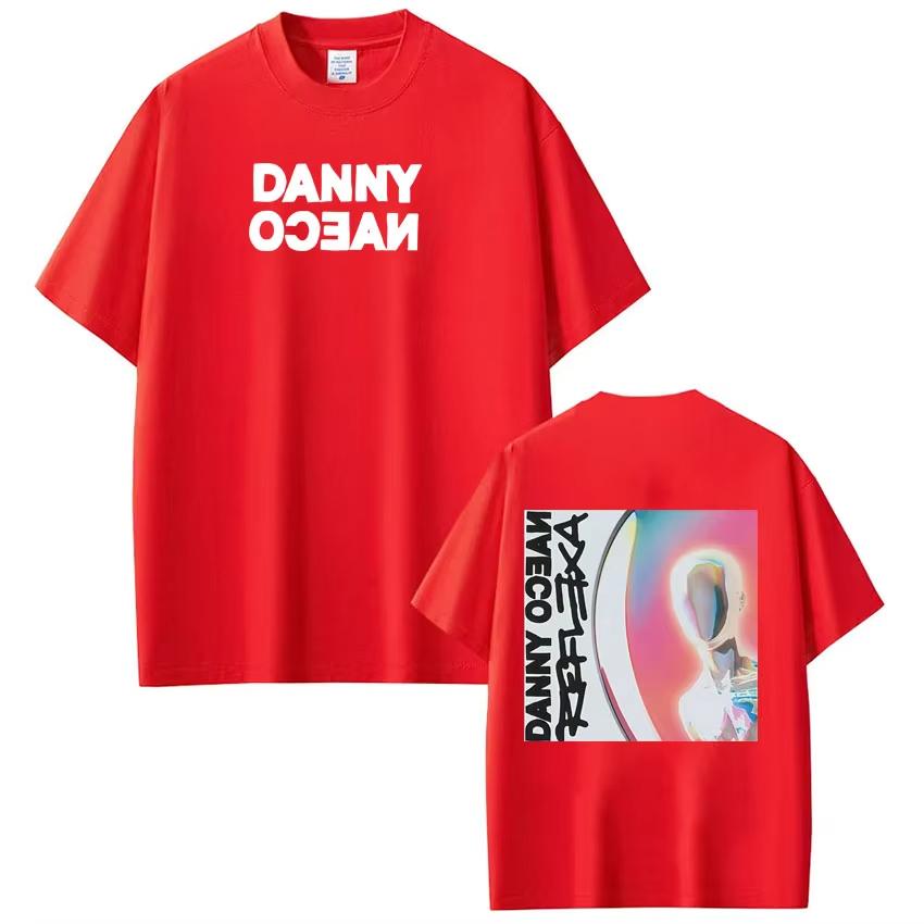 Rapper Danny Ocean Reflexa Tour 2025 Grafik T-Shirt Herren Hip Hop T-Shirt Lässig Baumwolle Kurzarm Ästhetik T-Shirts Fan Geschenke
