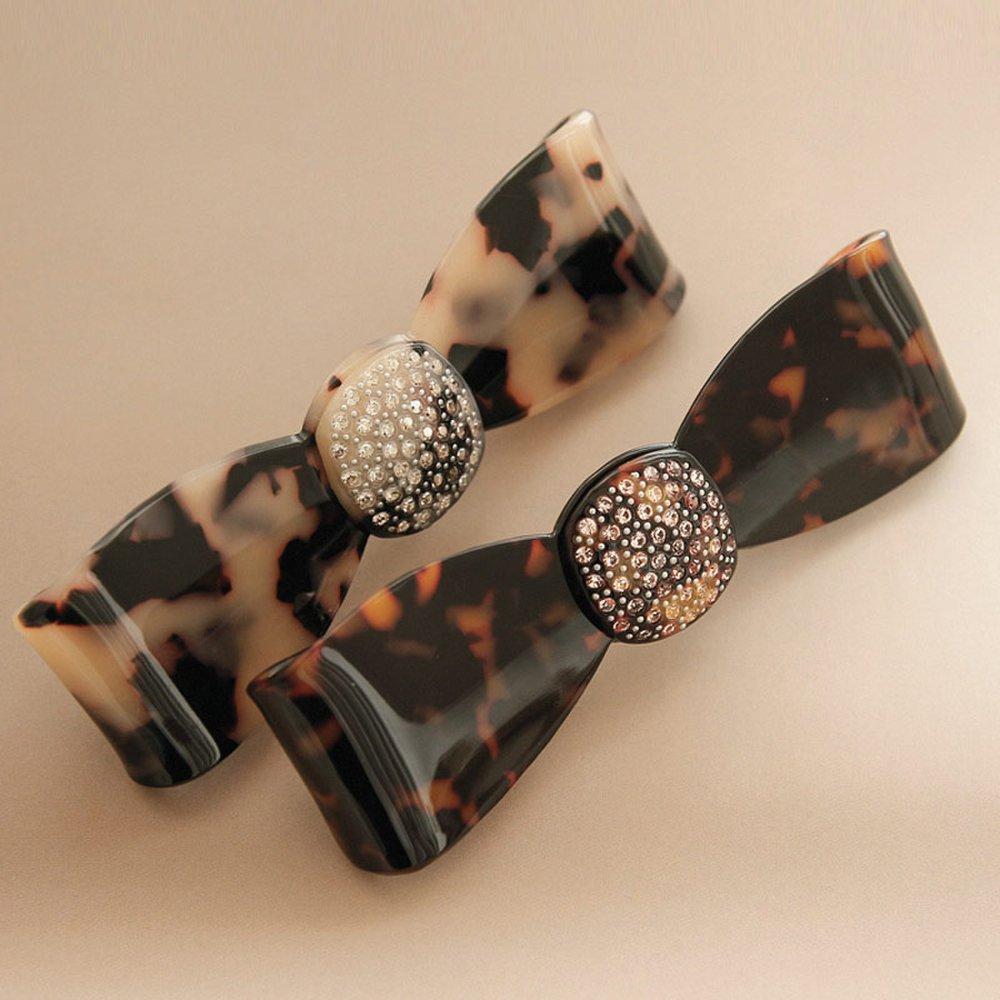 Jlauren French Ribbon Cubic Round Automatic Hairpin H0913