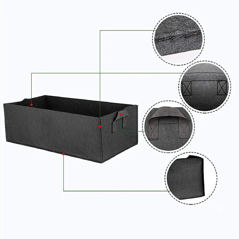 3 Pcs Set of 40/50/60cm Fabric Elevated Garden Bed Breathable Planting Bag Plant Flowerpot Flower and Vegetable Planting Pot