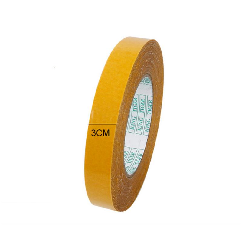 1Roll 20M Double Sided Tape High Viscosity Grid Fiber Transparent Double Sided Tape Sticky Adhesive Fiber Mesh Tape