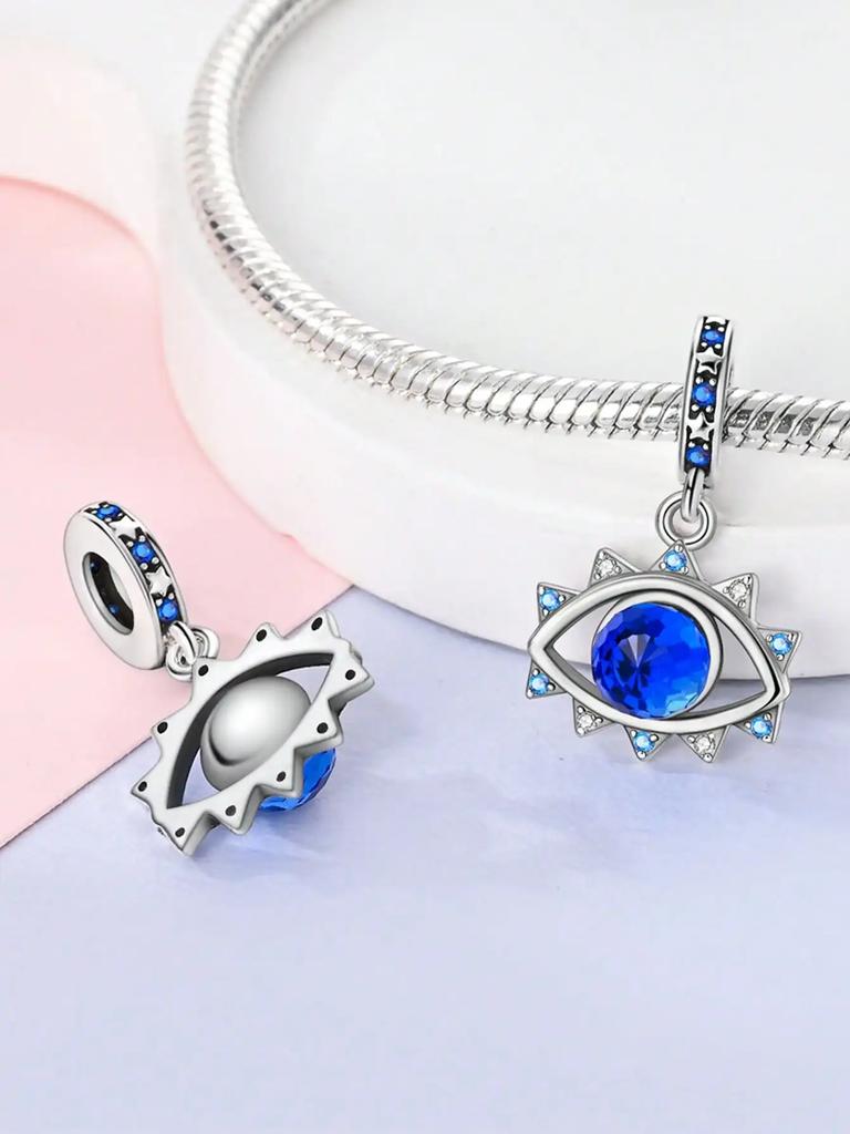 Charm Bead Charms Plata copper Colors Blue Sea Eye Sea Pearl Bead Charms Charm Pendant for Authentic Bracelets for Women Do It Yourself Jewellery Love