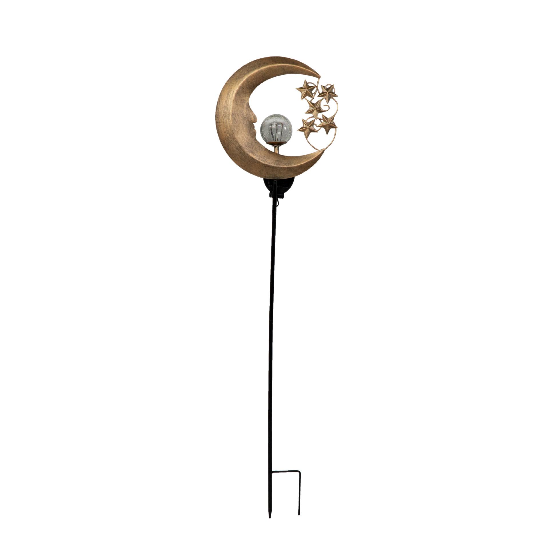 

JYL TS/001,Solar Blue Moon Iron Ground Stake Light with Light Sensor for Creative Ambience in Garden Patio and Lawn Photography One Size кислота зелений колір