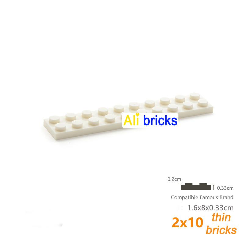 30pcs DIY Building Blocks Thin Figures Bricks 2x10 Dots Educational Creative Size Compatible With 3832 Plastic Toys for Children