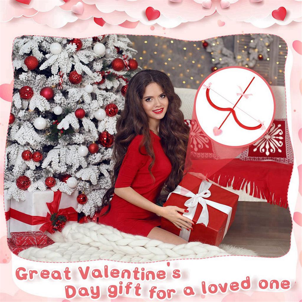 1/2pc Valentine's Day Cupid Bow Arrow Photo Prop Stage Performance Costume Accessory Cosplay Party Decor Supplies Photo Props