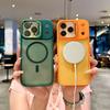 Luxury Powerful Magnetic Magsafe Wireless Charging Shockproof Protective Cover for iPhone 17 Air Pro Max Lens Bracket Case