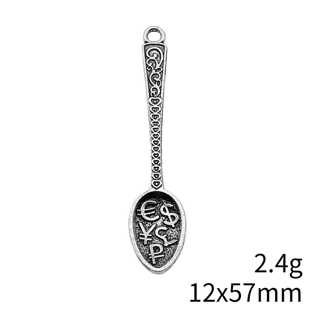 Christmas Decorations Charms For Bracelet Tableware Fork Spoon Charms Pendant Art Supplies Pendant