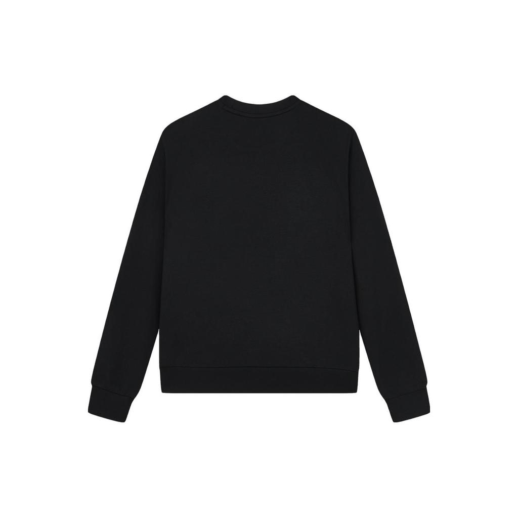 FILA Official Womens Pullover Sweatshirt 2023 Autumn Loose Round Neck Long Sleeve Sports Fitness Top Women tops Black A11W331204F-BK