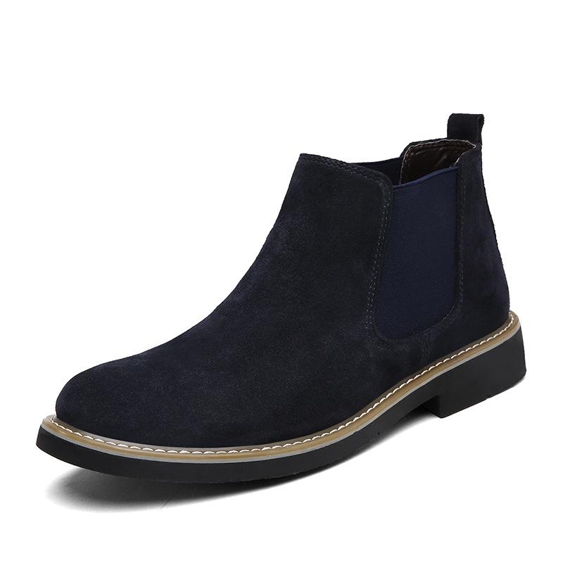 Bottes Chelsea en Cuir Tendance pour Homme Jeune: Baskets Montantes Respirantes en Daim pour un Usage Décontracté et Formel