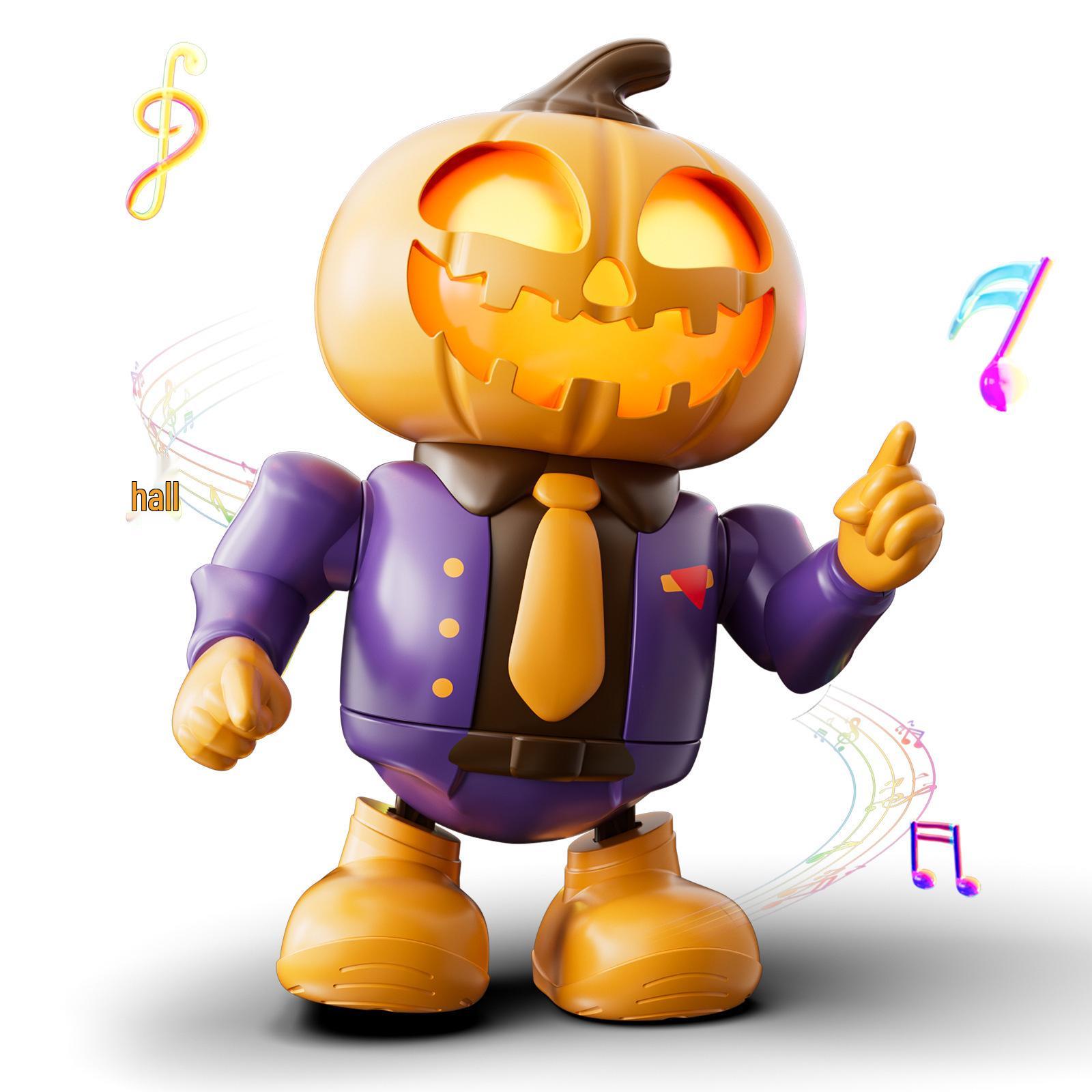 

Holiday Pumpkin Skeleton Dancing Robot - Funny Halloween & Christmas Toy Gift
