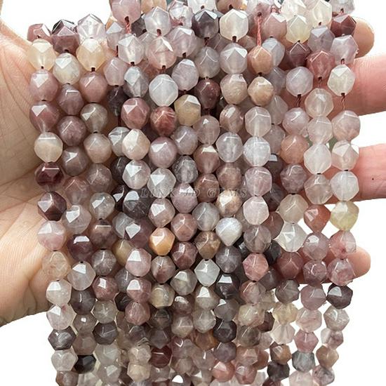 Jingde Jewelry Violet Stone Diamond Faceted Rhombus Beads for DIY Jewelry