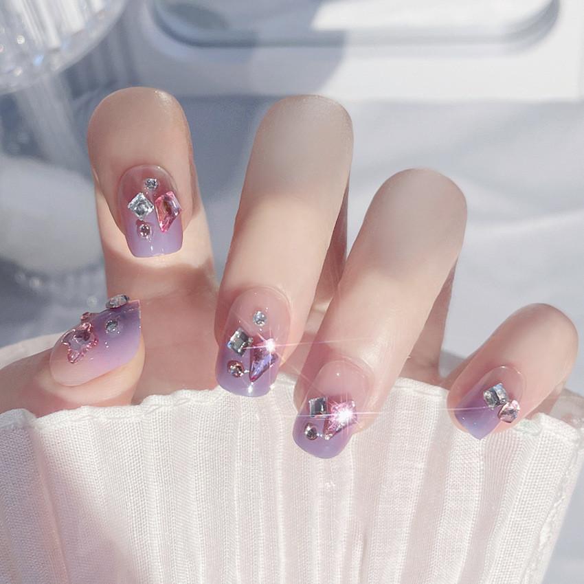 Wearing Hand Nail Nails Fashion Highgrade Pure Wind Rhinestone Nail Patch Style
