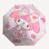 1pc My Melody Pink Bow Outdoor Umbrella - Automatic Open Close with Lace Trim, Floral Pattern, Perfect for Fans, Travelers, Daily Use, Festive Gift.A0