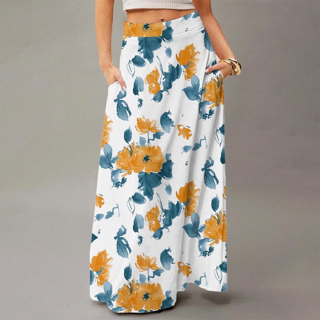 Women's Flowing Maxi Dress Regular Casual Summer Floral Print Bohemian  Skirt