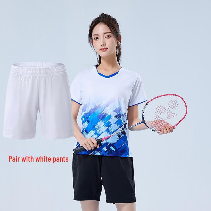 Quick-Dry Breathable Badminton & Volleyball Unisex Training Uniform Set with Printed Numbers