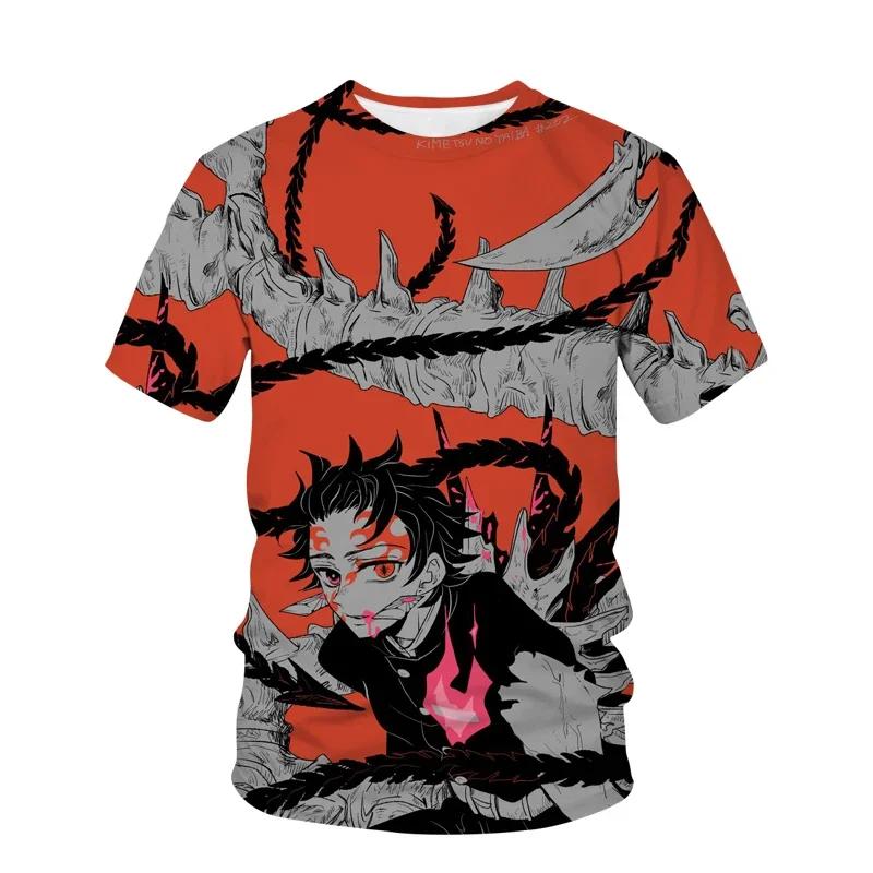 Anime Demon Slayer Kimetsu Παιδικό T-Shirt Cosplay Καλοκαιρινό Κοντομάνικο Παιδικά Ρούχα Κινούμενα Σχέδια Ghost Blade Γραφικό T-Shirt