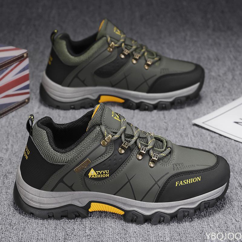 Fashion Spring new men's sports shoes waterproof anti slip breathable hiking shoes simple comfortable men's wear-resistant shoes