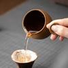 130Ml Retro Sauce Glazed Side Handle Tea Pitcher Handmade Coarse Pottery Fair Cup Cha Hai Household Justice Supplies Ornaments