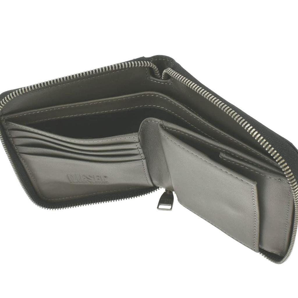 Diesel Men's Bifold Wallet, Black, X09337, P0556, T8004 [Parallel Import]