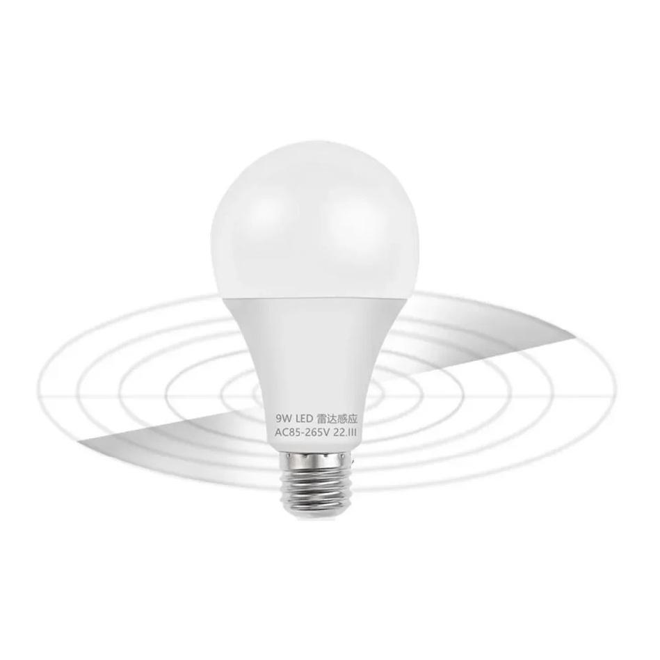 E27 LED Radar Motion Sensor Light Bulb AC85-265V Infrared Detection Smart Lamp Night Working 5W 7W 9W 12W Radar Induction Bulb