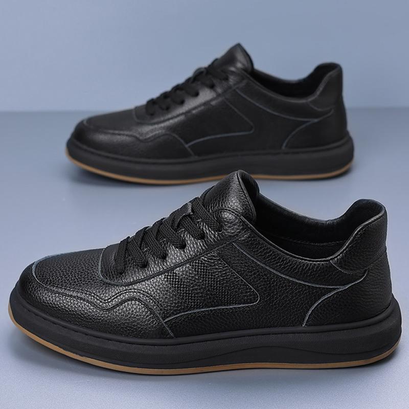 Spring Men Casual Shoes Loafers British Genuine Leather Sneakers Flats Shoes High-end Business Men Leather Shoes Big Size 36-45