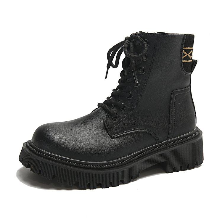 

Нові жіночі ботильйони Слипони на платформі Шкіряні туфлі для жінок Осіннє жіноче взуття Чоботи на платформі 42 чорний