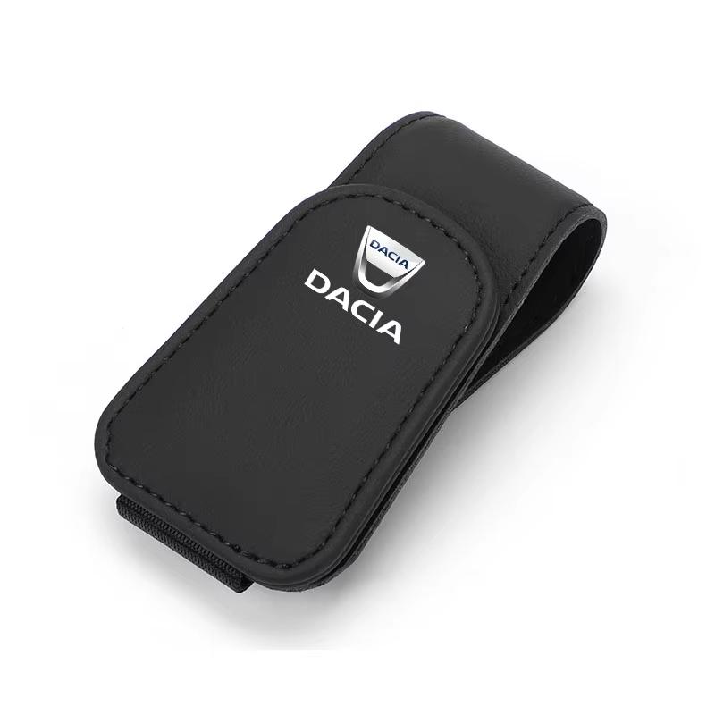 BGS1 Car Glasses Sun Visor Box Auto Sunglasses Clip Card Accessories For Dacia Bigster Spring Duster Sandero Lodgy Jogger Mcv Logan