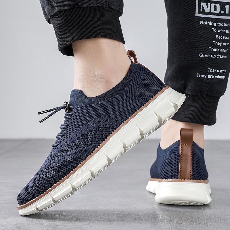 Autumn New Men's Shoes Foreign Trade Fly-woven Breathable Casual Loafers Large Size Outdoor Men's Sports and Leisure Shoes