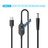 USB C To DC Power Cable 140W Type C To 5V 9V 12V 15V 20V 28V Adjustable Voltage Adapter Connector Cable for Laptop Routers