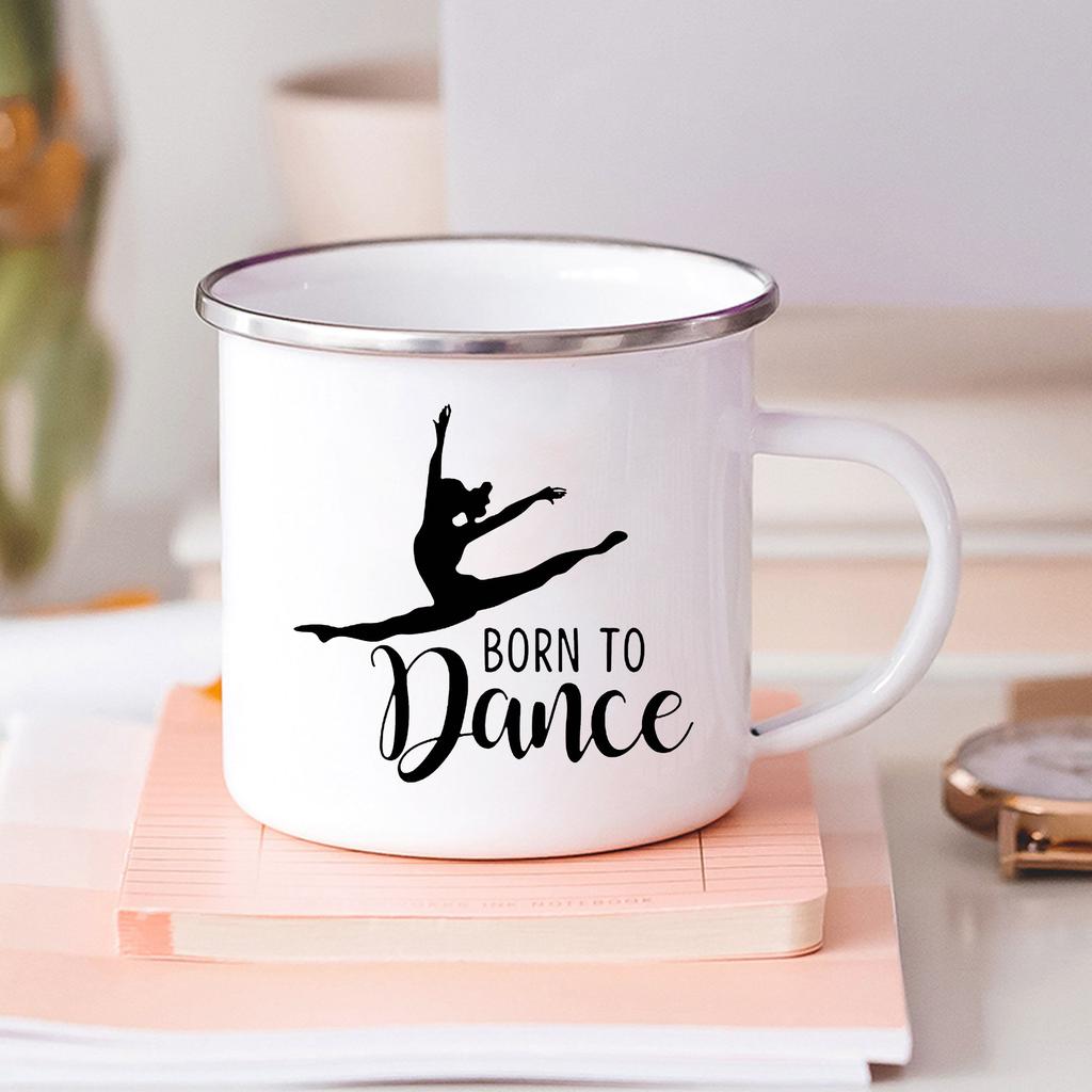Born To Dance Ballet Girls Printed Enamel Mugs Kids Cup of Coffee Travel Mug Stainless Steel Mug Kawaii Friends Drinkware Cupshe