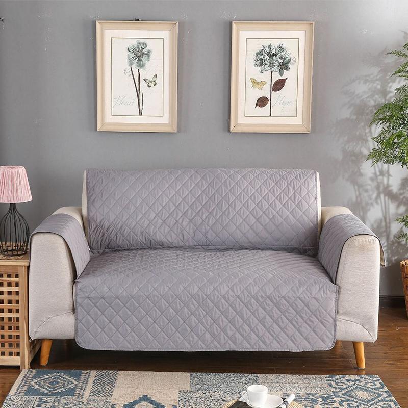 Μονόχρωμο κάλυμμα καναπέ Αδιάβροχο αφαιρούμενο πετσέτα υποβραχιόνιο καλύμματα καναπέ Καλύμματα καναπέ για σκύλους κατοικίδια Μονό/Δύο/Τριθέσιο