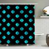 Modern Bath Shower Curtain With Green Pink Moroccan Geometric Pattern Waterproof Fabric For Bathroom Decorations