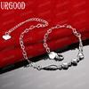 925 Sterling Silver Heart-shaped Bracelet Fashion Wedding Jewelry