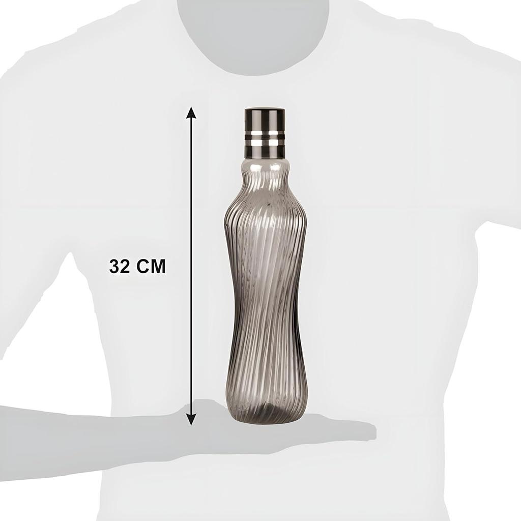 Unbreakable Plastic Water Bottle I Leak Proof I BPA Free Food Grade Fridge Water Bottle I Ideal for Gym , 1 Litre Each, Set of 6, Assorted