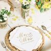 100 STÜCKE Mr & Mrs Hochzeit Papierservietten Einweg 10 zoll Bronzing Cocktail Getränke Dessert Servietten Hochzeitstag Party Decor