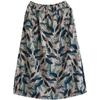 Retro Art Thin Cotton-Linen Skirt for Women – Digital Print, Big Swing, Long & Lightweight for Summer