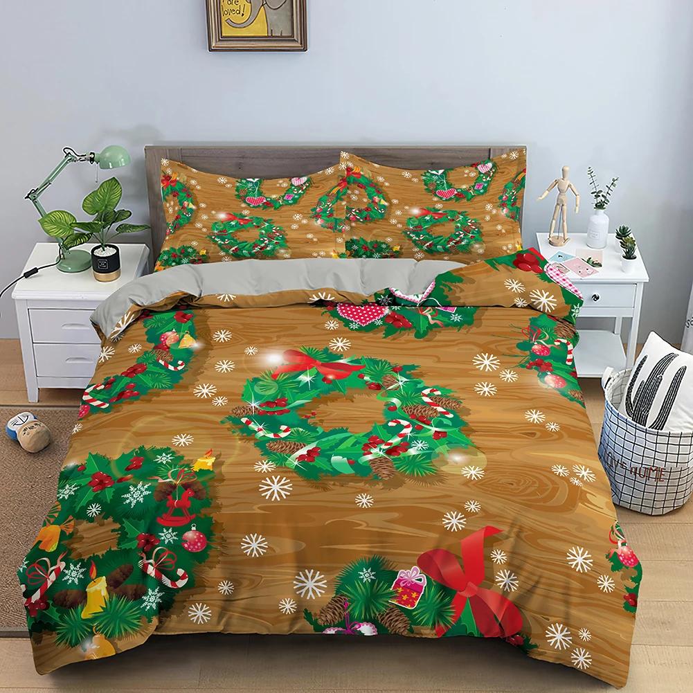 Comforter Christmas Snowman Christmas Hat Merry Christmas Style Decor King Queen Full Sizes For Women Men Kids Holiday Gifts